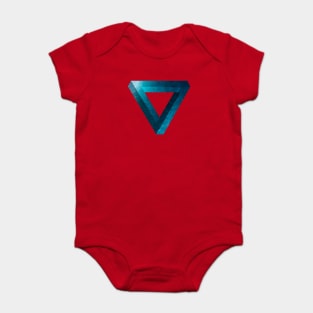 Sea Blue Penrose Triangle Baby Bodysuit